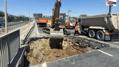 D-100 Mimarsinan Caddesi'nde Yol Çökmesi: Ekipler Müdahale Ediyor